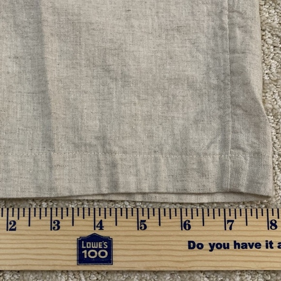 H&M Pants Women's L Tan Linen Pull On Beach Pockets Adjustable String Cropped. - Picture 8 of 14